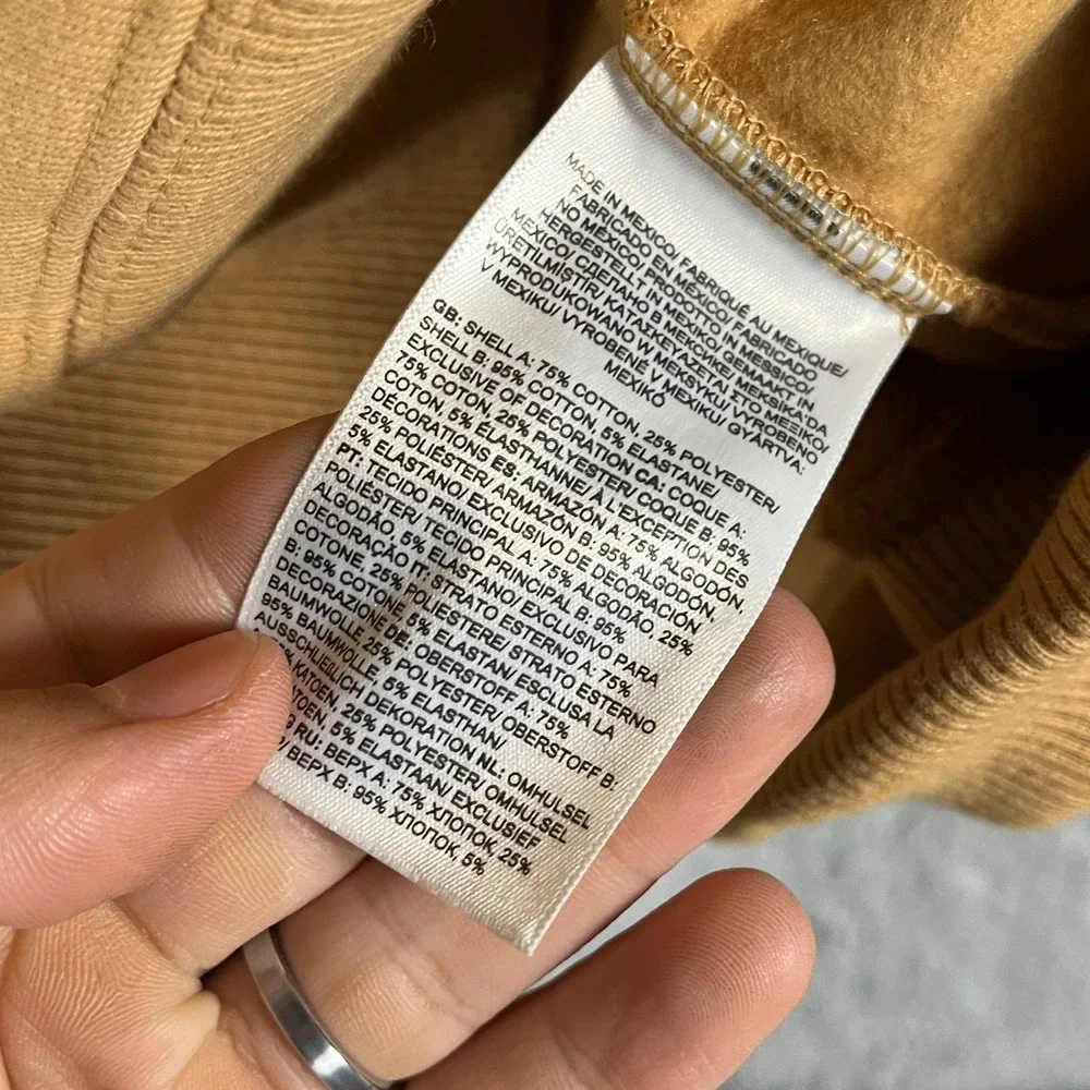The North Face Heavyweight Hoodie Mens Large Almond Butter Monogram Relaxed Fit